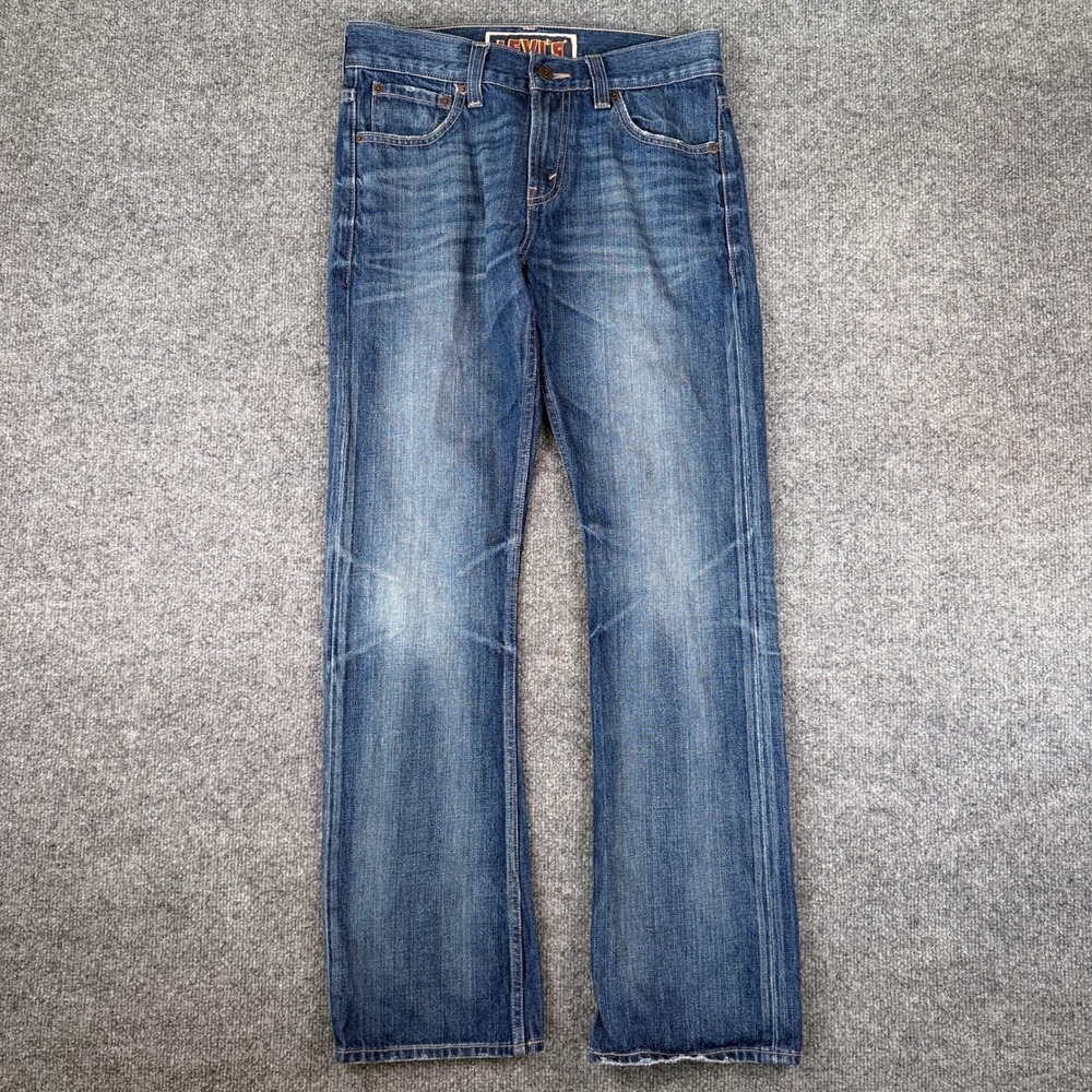 Levis 537 Jeans Mens 30x30 Slim Bootcut Blue Faded Denim Western Low Rise